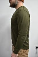 British Military Surplus Green Olive Thermal Long Sleeve Shirt